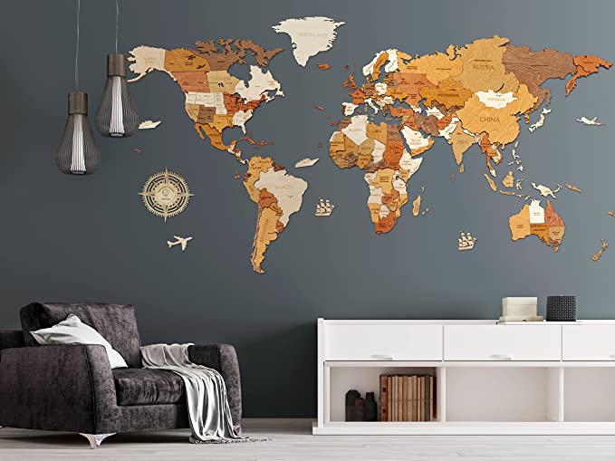 carte du monde idee voyage decoration