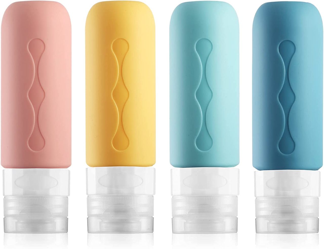 Lot De 4 Flacons De Voyage Réutilisables Avec Pompe - 500 Ml - Pour Shampoing, Crème, Lotion - Plastique Durable